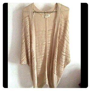 Pink Rose Tan Knit Batwing Sweater