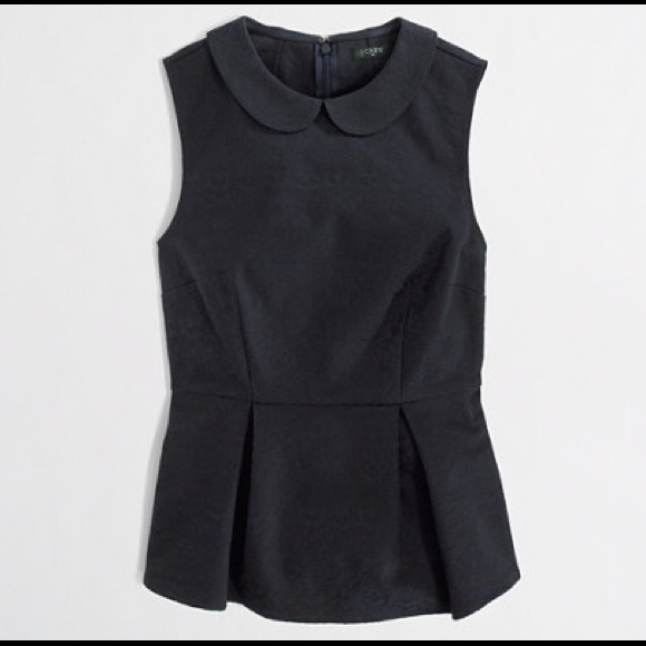 Navy JCREW peplum top