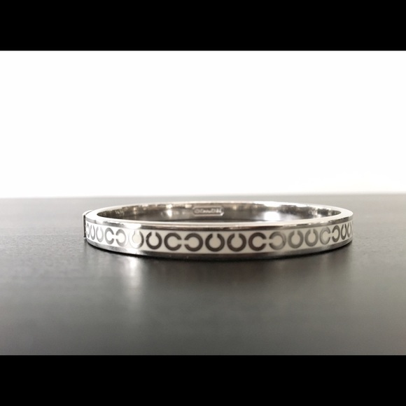🔴SOLD🔴 White and Silver Coach Bangle