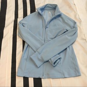 Adidas Full-Zip Light Blue Track Jacket (Size S)