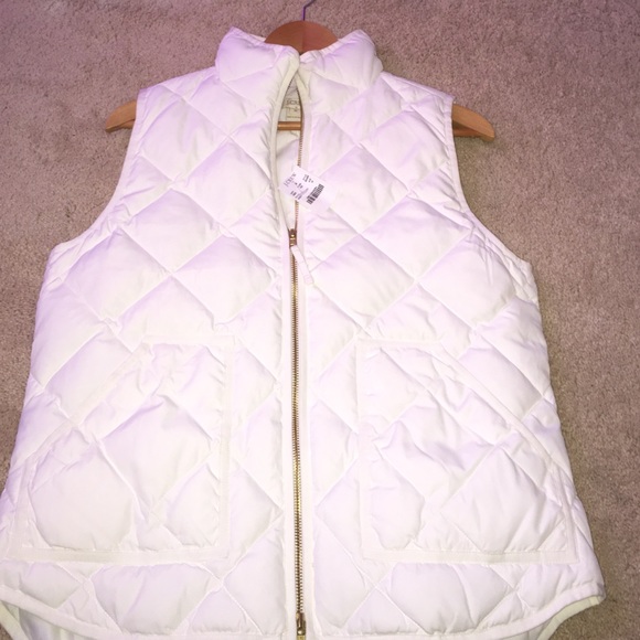White J. Crew Puffer Vest