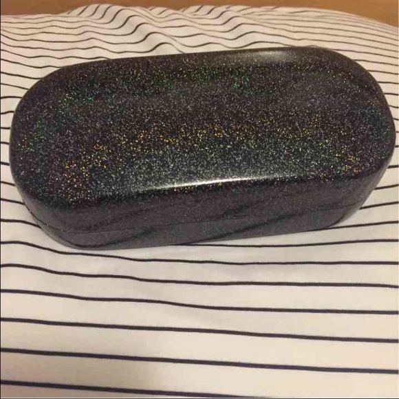 Handbags - Black Multicolored Sparkle Glasses Case