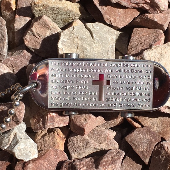 The Lord's Prayer Boys Skateboard Necklace