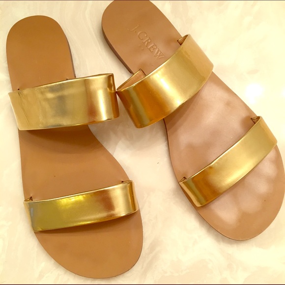 gold JCrew sandal