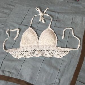White crochet top/bikini