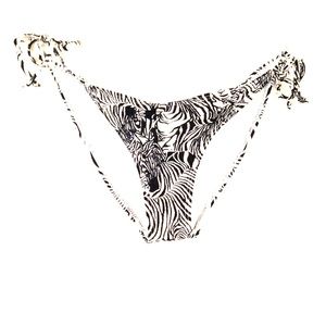 Black and white zebra bathing suit bottoms