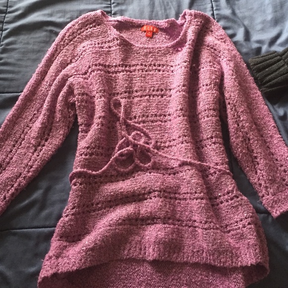 Light purple knit top