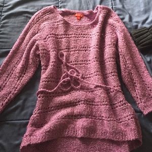 Light purple knit top