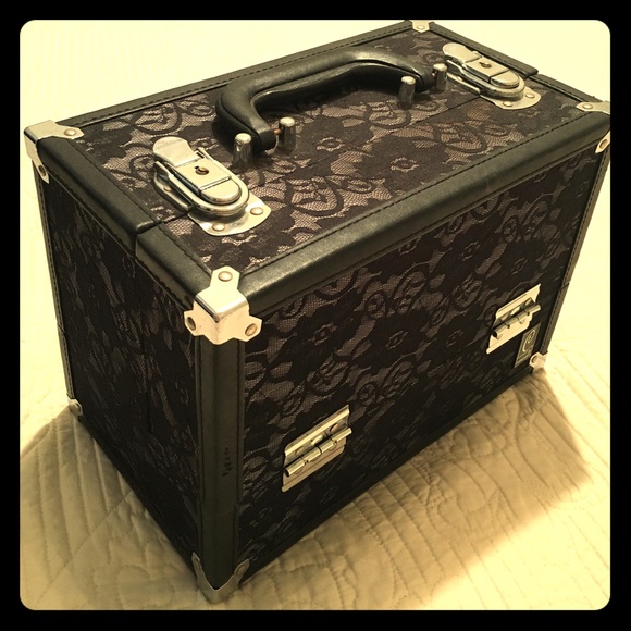 Caboodles Bags Black Lace Caboodle Makeup Train Case Organizer
