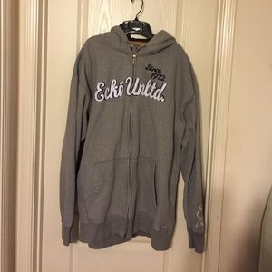 ECKO UNLTD. Zip front hoodie Men 3XL medium grey