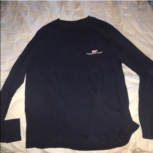 Long sleeve navy vineyard vines shirt