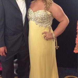 Yellow formal/ prom dress