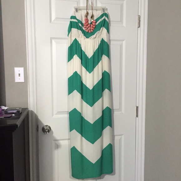 Chevron maxi dress