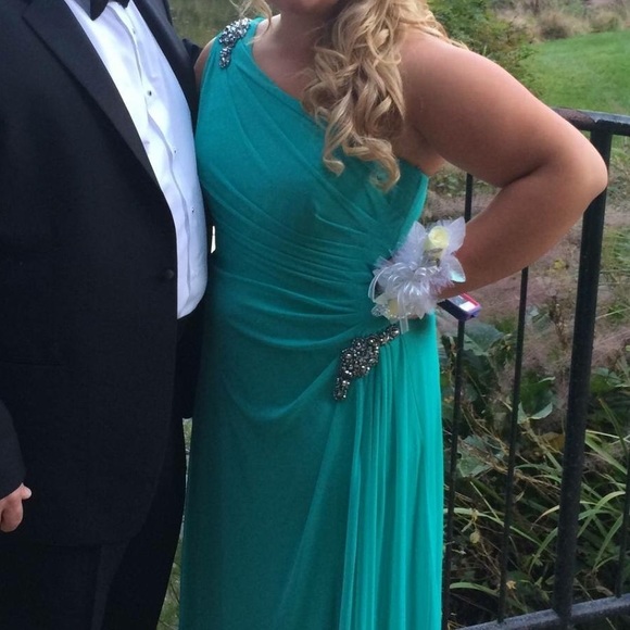 Long teal blue dress - Picture 1 of 3