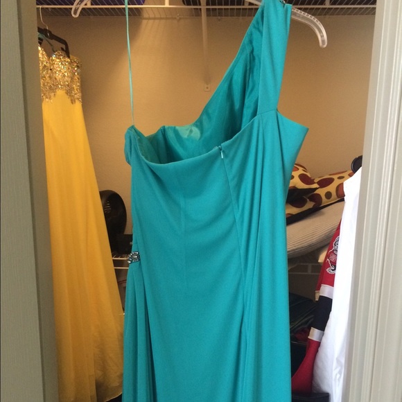 Long teal blue dress - Picture 3 of 3