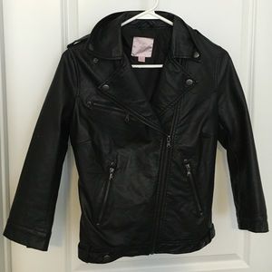 Romeo & Juliet Couture Black Moto Jacket (Size S)