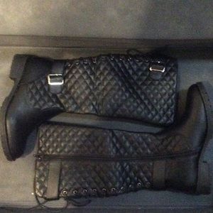 Black Quilted Boots