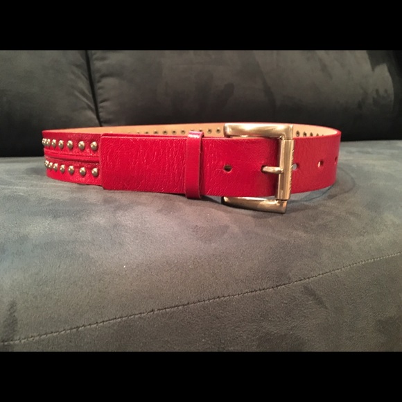 Michael Kors Accessories - ❤Michael Kors Red Studded Belt!