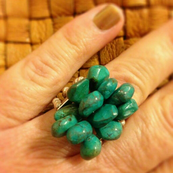 Sterling silver and turquoise ring