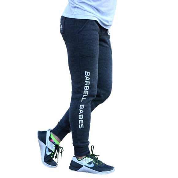 Barbell Babes Pants - 7 LEFT 🆕Barbell Babes Charcoal Fleece Joggers XXS