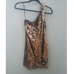 Sequin one shoulder dress