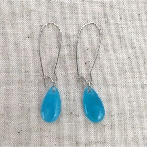 Beautiful blue drop earrings
