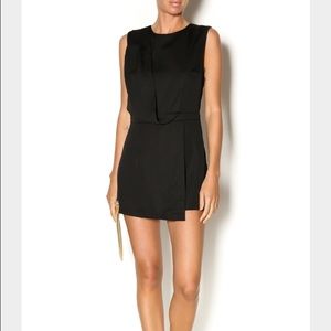 NWT Black Romper with diagonal fold