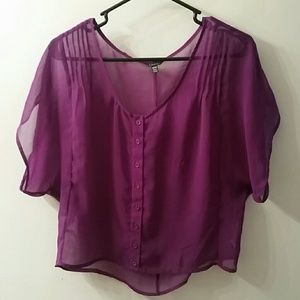 Chiffon Crop top/Button up