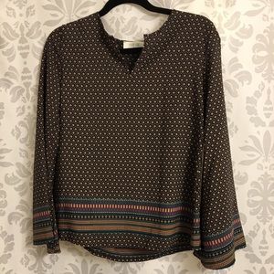 Peach Love bell sleeve top from Golden Tote