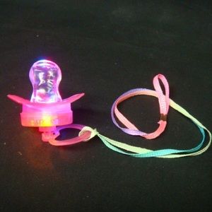 LED Flashing Pacifier Binkie Raver Pendant