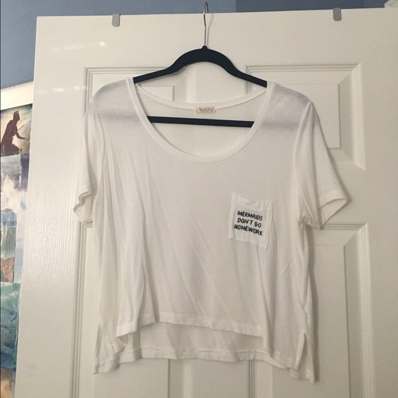 Brandy Melville Tops - Brandy Melville Mermaids Don't Do Homework t-shirt