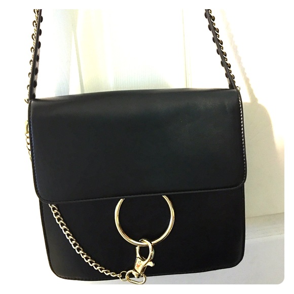 Black Gold Chain Shoulder Bag