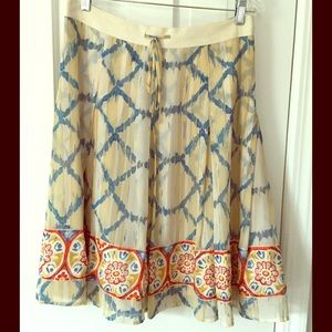 Banana Republic silk flare skirt