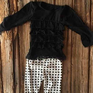 Black & White Polka Dot Outfit