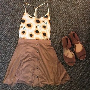 SOLD UO Sunflower Racerback Tank