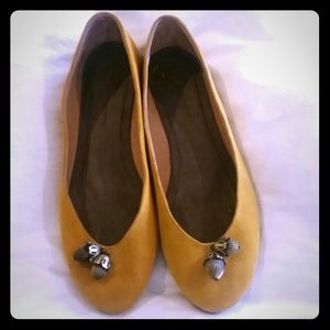 Yellow ballet flats from Anthropologie