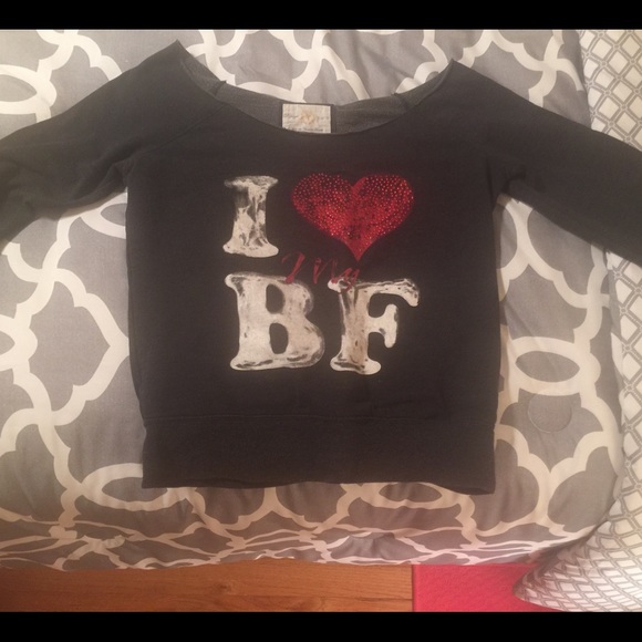 "I LOVE MY BOYFRIEND" lightweight sweatshirt