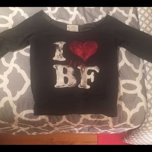 "I LOVE MY BOYFRIEND" lightweight sweatshirt
