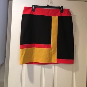 Worthington color block skirt