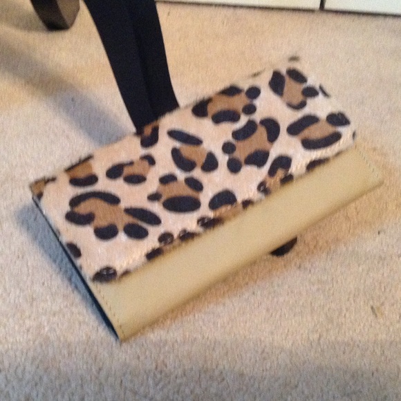 Accessories - Beige/Animal Print Wallet NWOT