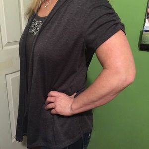 Charcoal gray 2 in 1 top