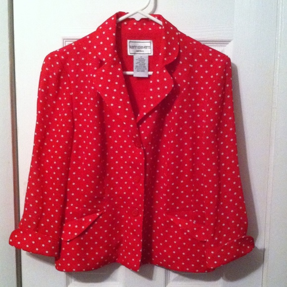 Karin Stevens petites, red w/white polka dots, 10P