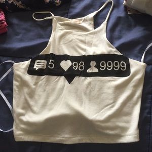 White crop top