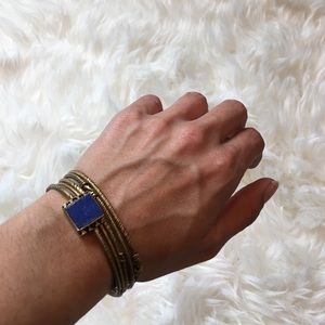 SOLD Beautiful blue stone arm bangles