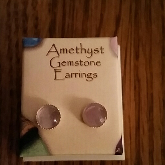 Amethyst Stud Earings