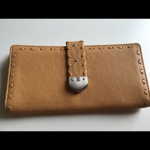 Michael Kors mustard yellow wallet w/ snap closure