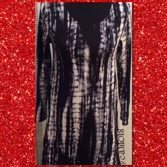 LAST 1 New Black & White Asymmetrical Tye Dye - Picture 3 of 4