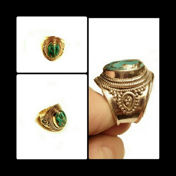 π. SOLD** SOLD** BLUE COPPER TURQUOISE RIND - Picture 3 of 4
