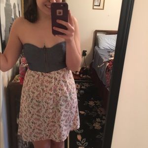 High low floral skirt