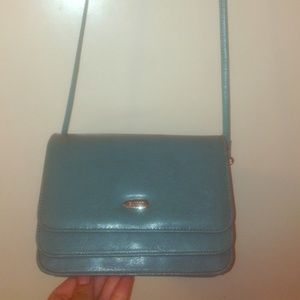 Turquoise cross body purse